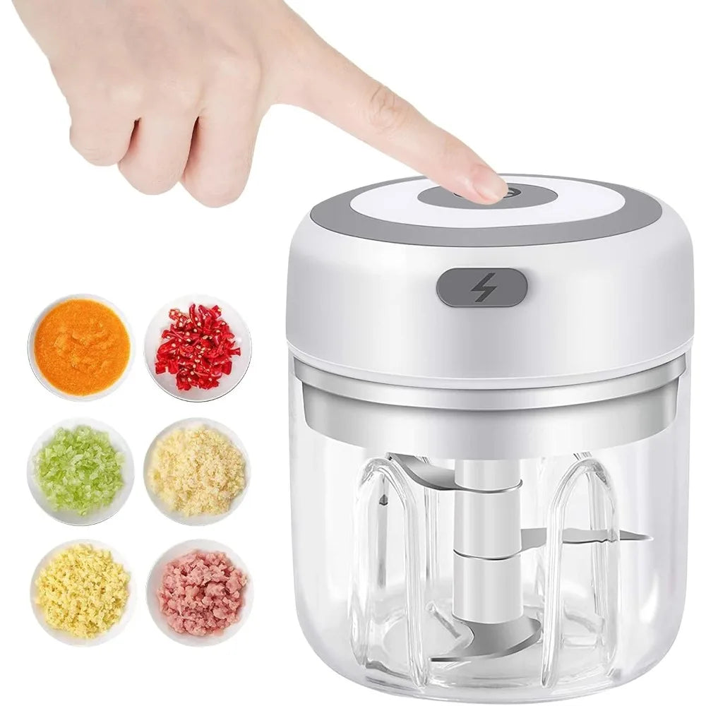 Electric Garlic Mincer 250ML Vegetable Chopper Food