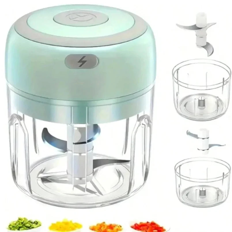 350ml green doubl electric three-blade garlic blender