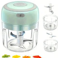 350ml green doubl electric three-blade garlic blender